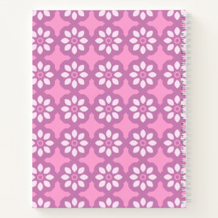 Roze Bloem Retro Notitieboek