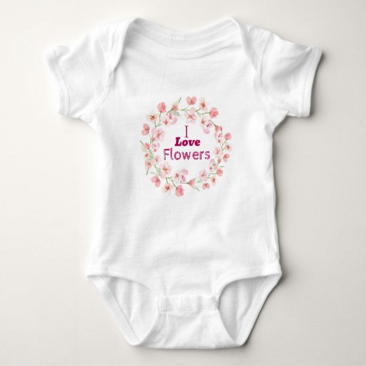 Roze bloem romper (Voorkant)
