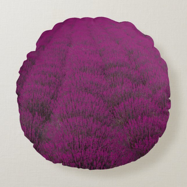 Roze bloem rond kussen (Voorkant)