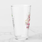 Roze Bloem Roos FOTO DOOP Doopfeest Meisjes Naam Glas (Rechts)