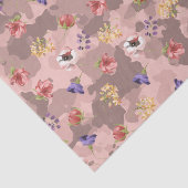 Roze bloem Roos Gold Camouflage Tissuepapier (Detail)