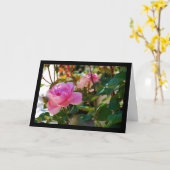 Roze bloem Roos Kaart (Gele Bloem)