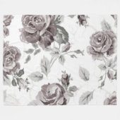 Roze + bloem + roze + paars + druk fleece deken (Voorkant (Horizontaal))