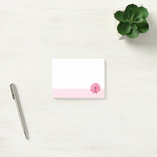 Roze Bloem Roze Rand Post-it® Notes (Kantoor)