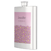 Roze Bloem RVS Klassieke Fles Flacon (Links)