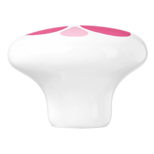 Roze bloem - schattig kinderdecor voor kinderen keramische knop (Zijkant)