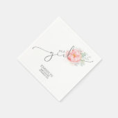 Roze Bloem Schattige Baby shower servetten (Hoek)