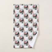 Roze Bloem Schedel Serie Design 2 Bad Handdoek (Handdoek)
