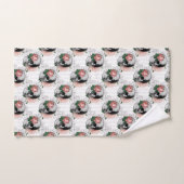Roze Bloem Schedel Serie Design 2 Bad Handdoek (Handdoek)