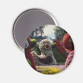 Roze Bloem sculptuur, Insel Mainau, Beierse bloem Magneet (Voorkant / Achterkant)