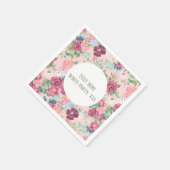 roze bloem servet (Hoek)