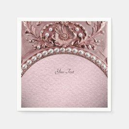 Roze Bloem Servet
