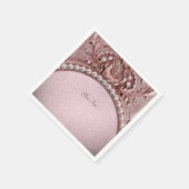 Roze Bloem Servet (Hoek)
