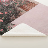Roze bloem sherpa deken (3/4)