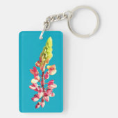 Roze bloem sleutelhanger (achterkant)
