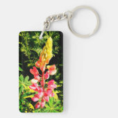 Roze bloem sleutelhanger (achterkant)