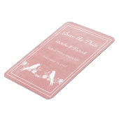 Roze bloem sparen de Datum Magnet Magneet (Linkerzijde)