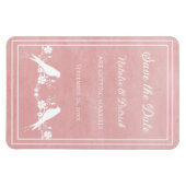 Roze bloem sparen de Datum Magnet Magneet (Horizontaal)