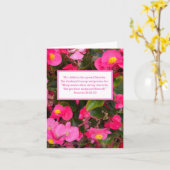 Roze Bloem Spreuken 31:28-29 Bijbelvers Kaart (Gele Bloem)