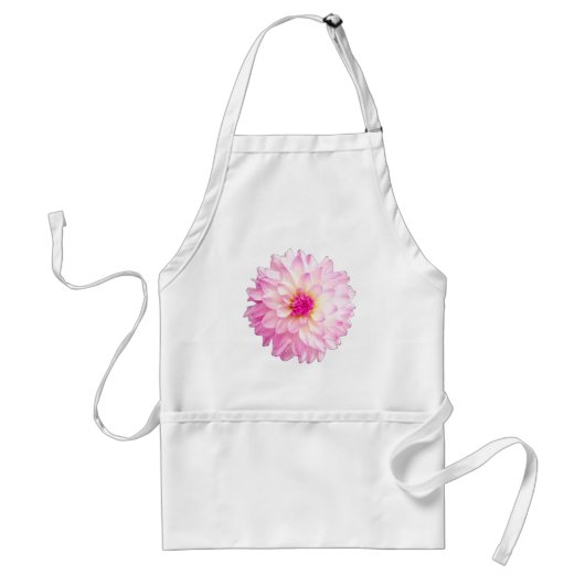 Roze bloem standaard schort (Voorkant)