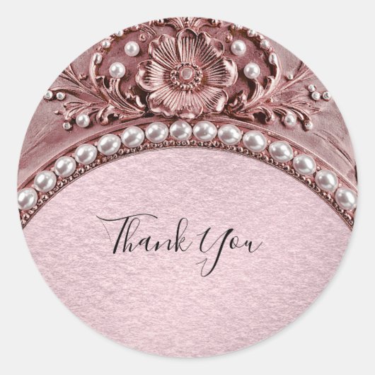 Roze Bloem Sticker (Voorkant)