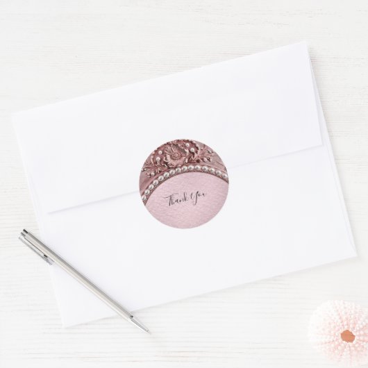 Roze Bloem Sticker (Envelop)