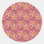 Roze bloem sticker - Bloom & Stick (Voorkant)
