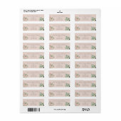 Roze bloem sticker met retouradres (Full Sheet)