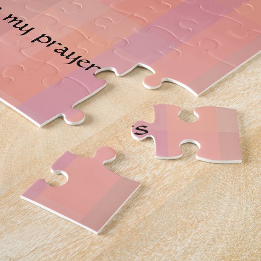 Roze Bloem  Stijl Geloof Puzzel Legpuzzel (Zijkant)