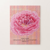 Roze Bloem  Stijl Geloof Puzzel Legpuzzel (Verticaal)