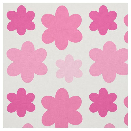 Roze bloem stof (Swatch)