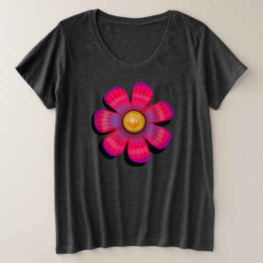  Roze Bloem T-shirt (Design voorkant)
