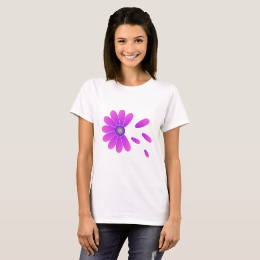 ROZE BLOEM T-SHIRT (Voorkant volledig)