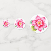 Roze Bloem Tafel Confetti (Achterkanten)