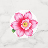 Roze Bloem Tafel Confetti (Kleine voorkant)