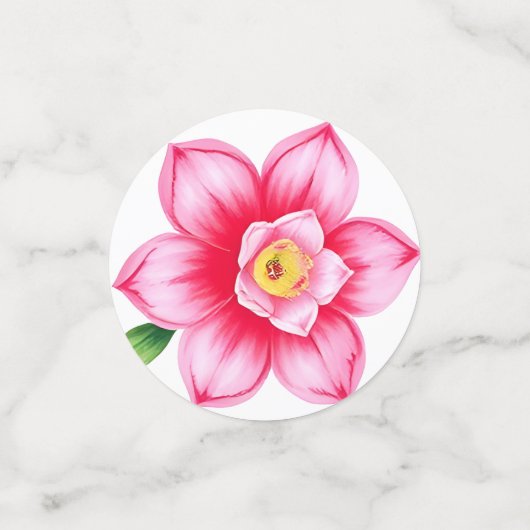 Roze Bloem Tafel Confetti (Kleine voorkant)