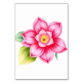 Roze Bloem Tafelkaart Kaart (Achterkant)