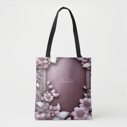 Roze Bloem Tas (Voorkant)