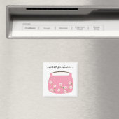 Roze Bloem Tas Magneet (Insitu (Vaatwasser))