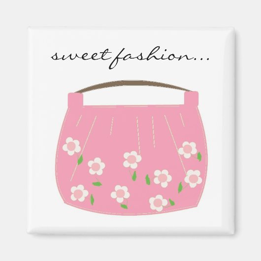 Roze Bloem Tas Magneet (Voorkant)