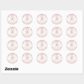 Roze bloem Teddybeer Bedankt Sticker (Vel)