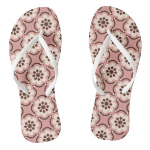 Roze bloem teenslippers