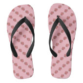 Roze bloem teenslippers (Voetbed)