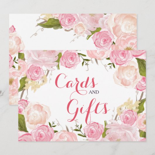 Roze bloem Teken (Voorkant / Achterkant)