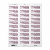 Roze bloem terugkeer adreslabel etiket (Full Sheet)