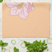 Roze bloem theedoek (Gevouwen)