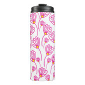 Roze bloem thermosbeker (Voorkant)