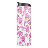 Roze bloem thermosbeker (Geroteerd rechts)