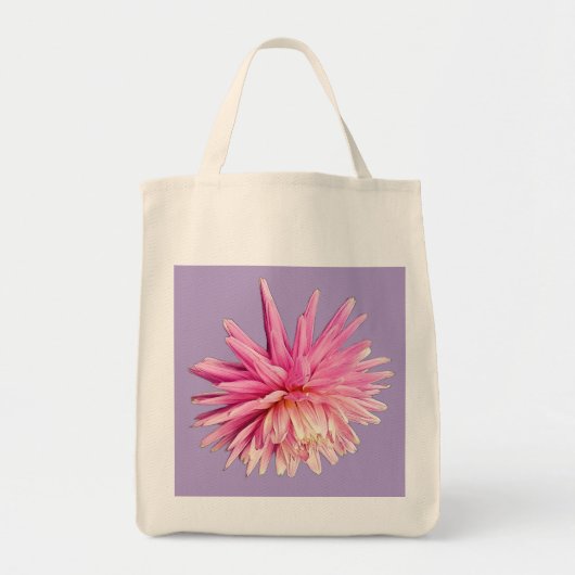 Roze bloem tote bag (Voorkant)