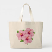 Roze Bloem Tote Tas (Achterkant)